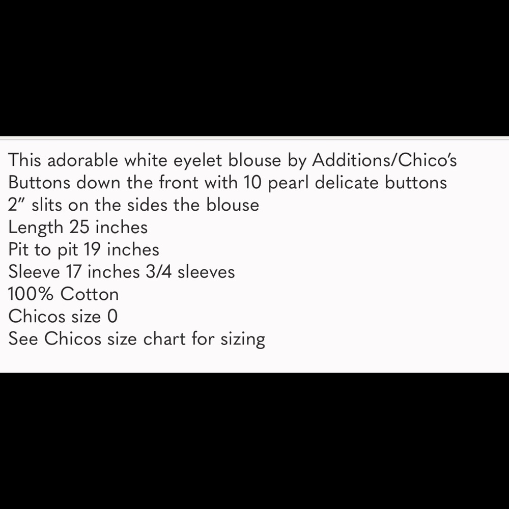 ADDITIONS by CHICO‘S White Eyelet Blouse - Picture 10 of 10